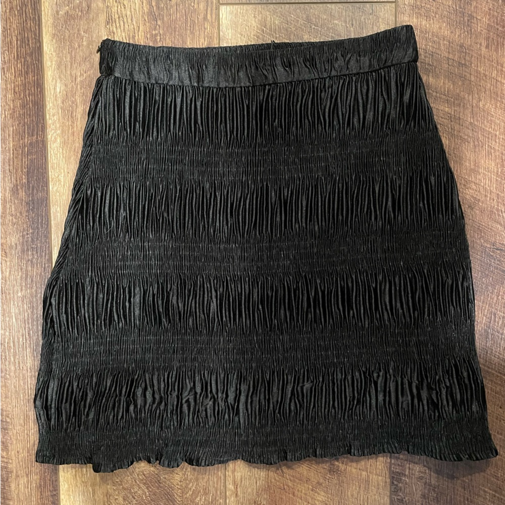 Nasty Gal Black Satin Skirt